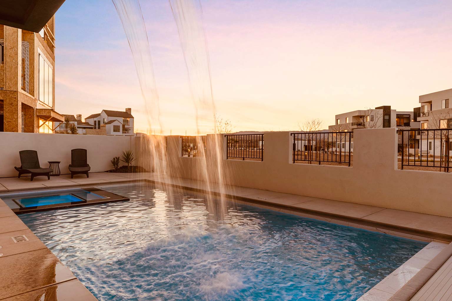 Private Pool with 2 Hot Tubs and Waterfall Feature